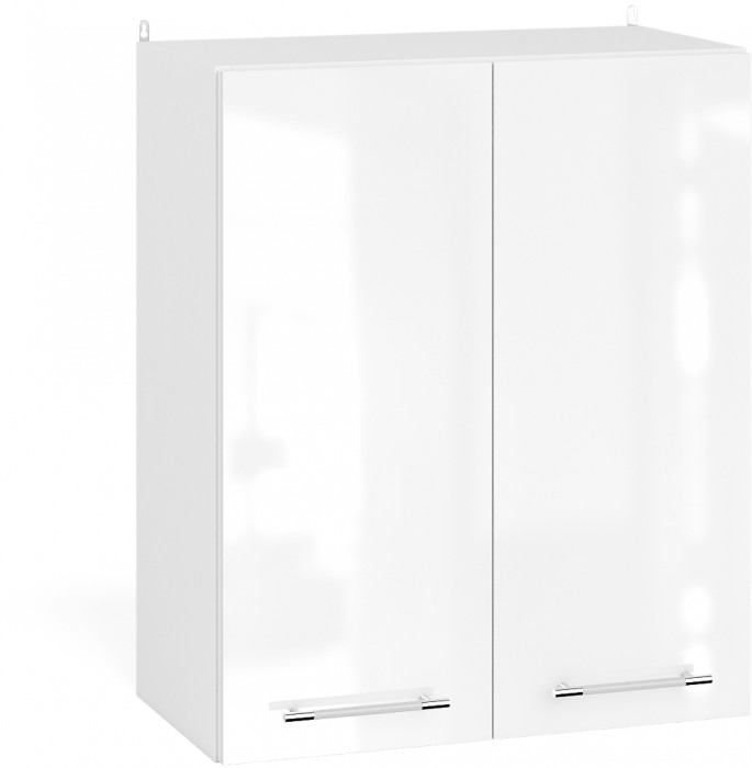 Кухня Мебель--24 ШВ600 Шкаф 60 см., цвет корпус белый/фасад МДФ белый глянец, ШхГхВ 60х32х72 см.