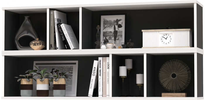 Сидней 15.57 Полка 2 штуки, белый/чёрный