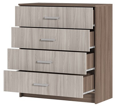 ГАРМОНИЯ КМ 601 комод 4 ящика (0,85х0,934х0,408) шимо темный/шимо светлый