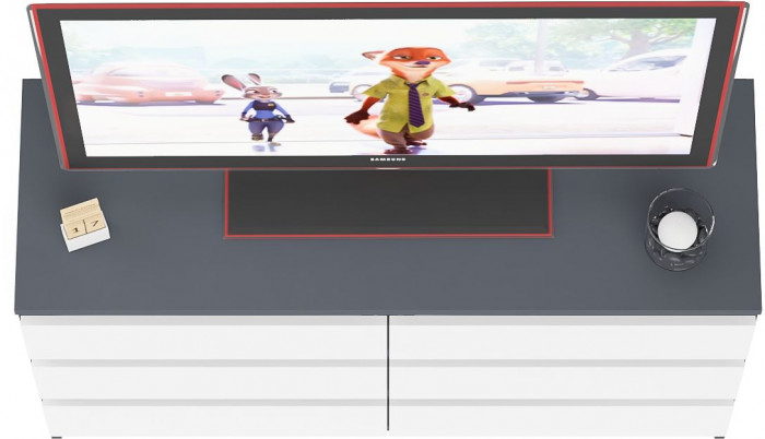 Мори Комод МК1200.6, графит/белый