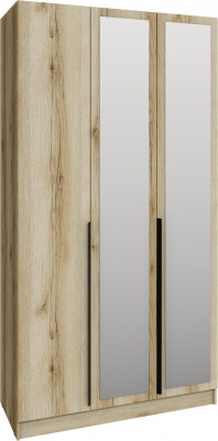 Шкаф Мадрид (1,2) с 3 ящ. внутри с зеркалом, Дуб делано