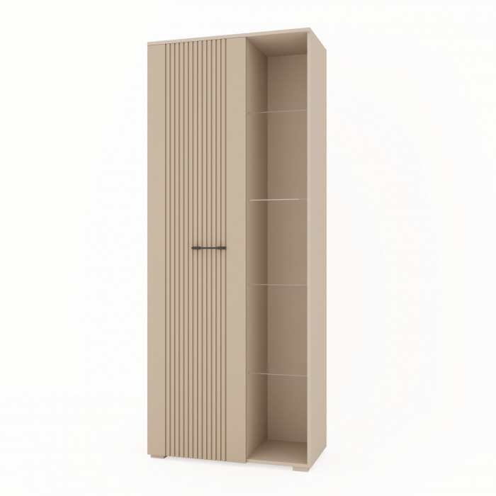 Шкаф с открытой нишей (левое исп.) "Денвер" - Персидский жемчуг/Шаде песочный