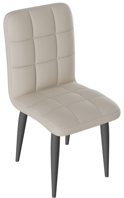 Франк ДП 2-17 Стул (конус) (Белый матовый/Кожзам Серый)