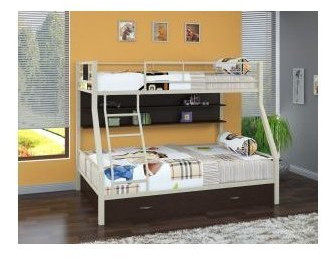 Двухъярусная кровать Гранада-1ПЯ, серый / Венге (Дуб Айленд, Серый)