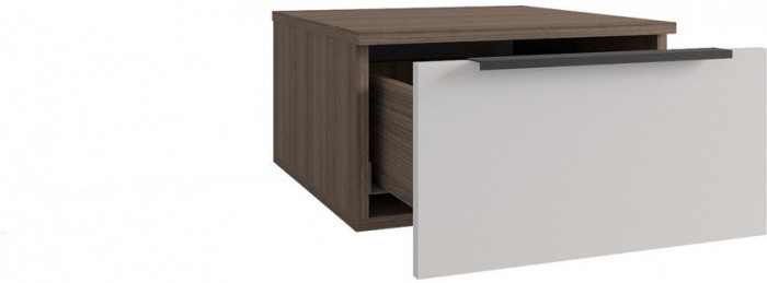 МС Роза Тумба прикроватная (Ройс)+ ручка скоба (Орех Франклин карамель/Графит скин)