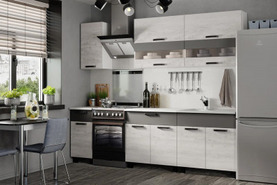 Кухня "Дакота" (БТС) бетон пайн/графит