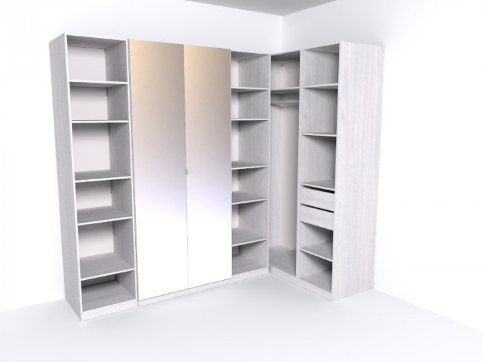 Гардеробная Рум. Комплект 3.2, ясень