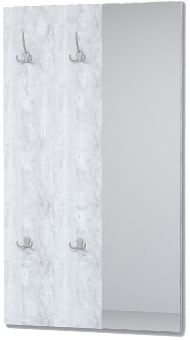 Модульная прихожая ЭГО 2 (Бетон светлый / Белый глянец)