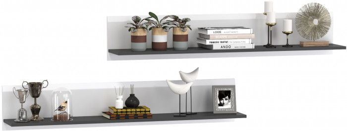 Сидней 16.486 Полка 2 штуки, белый/чёрный