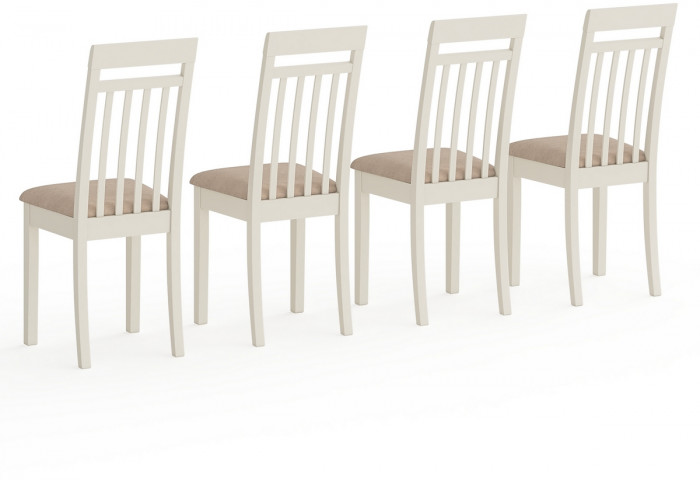 Четыре стула Мебель--24 Гольф-11 разборных, слоновая кость