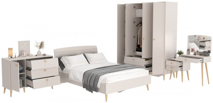 Афина Спальня 12-1400, кашемир серый