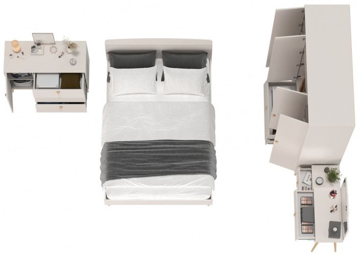 Афина Спальня 12-1400, кашемир серый