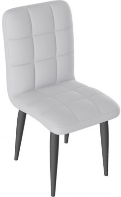 Франк ДП 2-17 Стул (конус) (Черный матовый/Кожзам Серый)