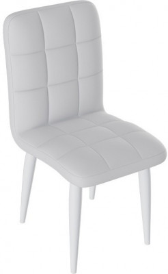 Франк ДП 2-17 Стул (конус) (Черный матовый/Кожзам Серый)