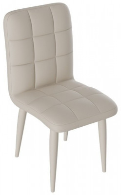 Франк ДП 2-17 Стул (конус) (Черный матовый/Кожзам Серый)