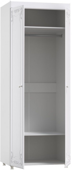 Шкаф 2-х дверный (гл.560) Италия ИТ-47 белое дерево