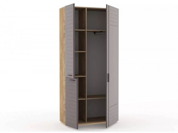 НМ 013.36 Шкаф для одежды Livorno /дуб бунратти / софт графит