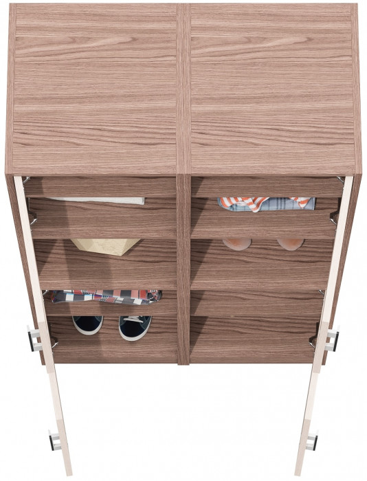 Два Пенала С-МД-СК9П к компьютерному столу С-МД-СК9, цвет ясень шимо светлый/ясень шимо тёмный, ШхГхВ 86х45х160 см., универсальная сборка