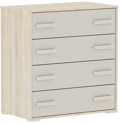 Комод Бланка 4 ящика, Дуб сонома/Кашемир