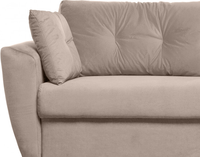 Диван-кровать Амстердам Люкс, 160х195, еврокнижка, пружинный блок, велюр, бежевый