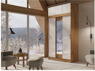 Бася Шкаф-купе с антресолью (Белый)