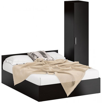 Кровать 1600 + Пенал Стандарт, венге