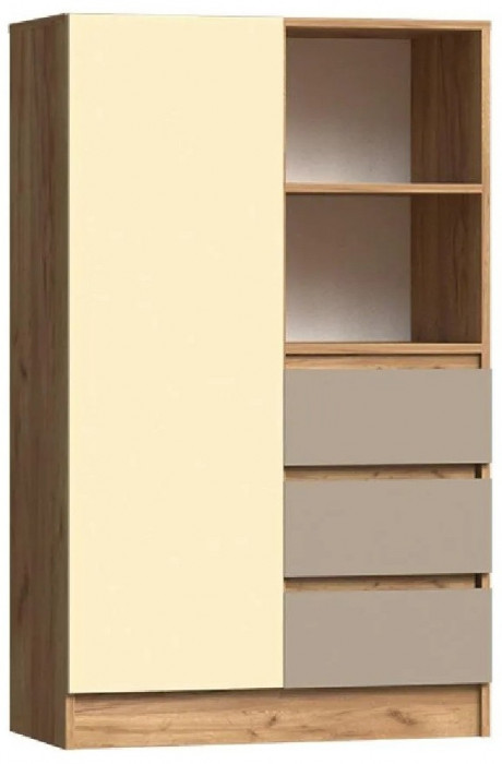 Модульная детская Челси Color, комплектация 1 (Слоновая кость/Глиняный серый/Дуб крафт)