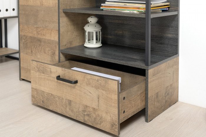 Трувор 13.307.01 N Комод, цвет дуб гранж песочный/интра, ШхГхВ 109х36,9х106,9 см., универсальная сборка