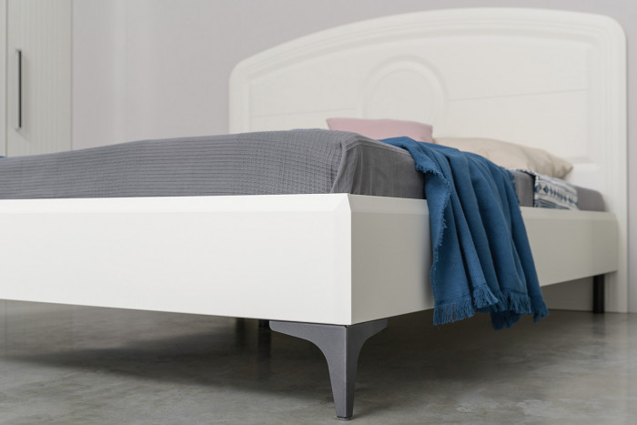 Валенсия Спальня № 03, ЛДСП белый шагрень/МДФ белый шагрень