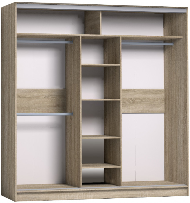 Шкаф-купе с зеркалом Strike 2000 Сонома