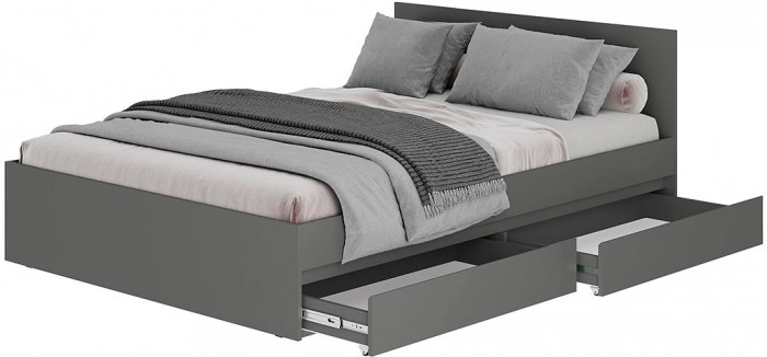 Симпл КР-07 кровать 1,2 м графит