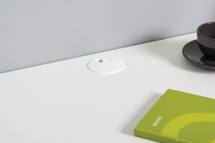 Торонто 12.149 Стол + 16.475 Полка, цвет белый шагрень/стальной серый, ШхГхВ 120х53,1х150 см., универсальная сборка