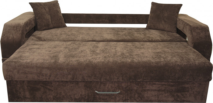 Диван-кровать Манчестер, еврокнижка, велюр, 160х195, коричневый