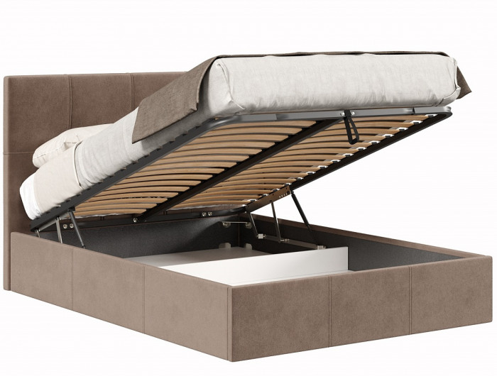 Кровать с подъёмным механизмом 1600 Марсель, какао