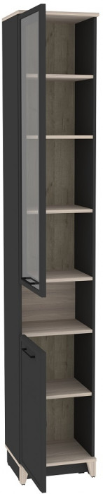 Шкаф книжный Аурелио 9, антрацит