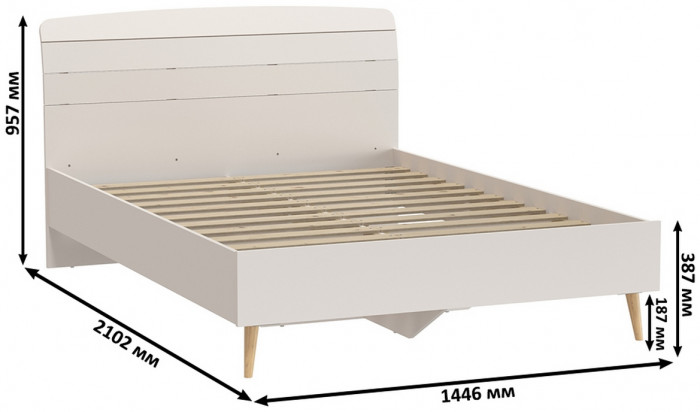 Афина Спальня 14-1400, кашемир серый