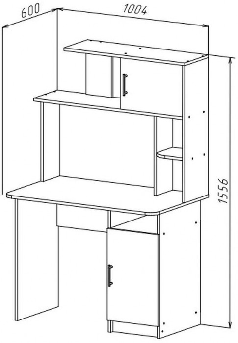 Интел-12 стол компьютерный Дуб сонома / Белый снег