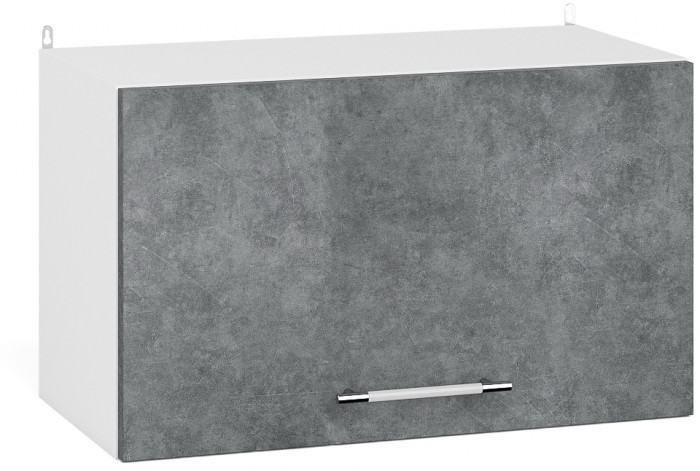 Кухня Мебель--24 ШВГ600 Шкаф горизонтальный 60 см., цвет корпус белый/фасад МДФ бетон лофт графит, ШхГхВ 60х32х36 см.