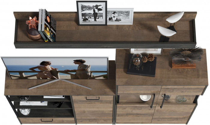 Трувор Гостиная 006, дуб гранж песочный/интра