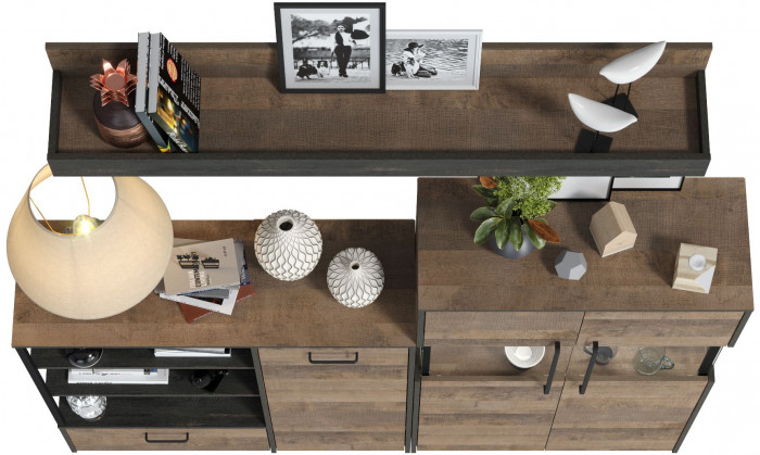 Трувор Гостиная 006, дуб гранж песочный/интра