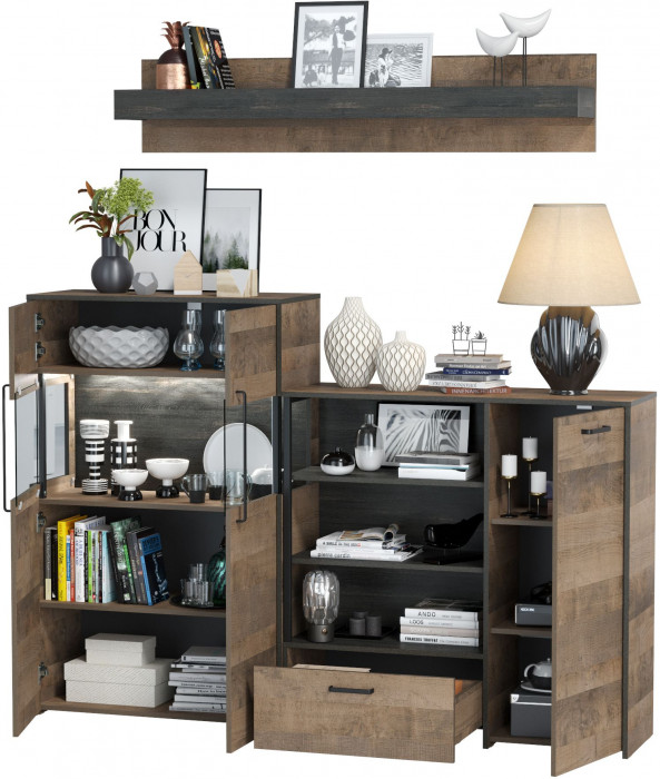 Трувор Гостиная 006, дуб гранж песочный/интра