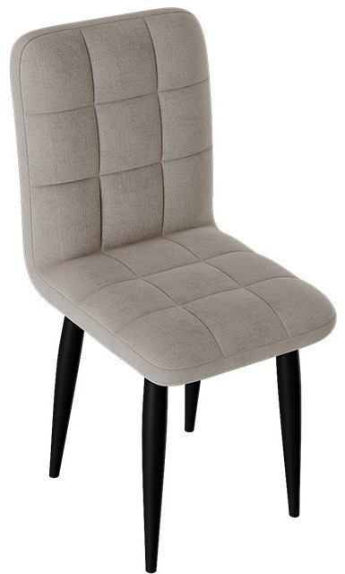 Франк ДП 2-17 Стул (конус) (Черный матовый/Микровелюр Бежевый)