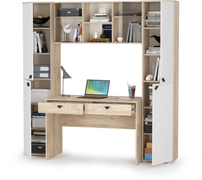 Бостон № 27, дуб эндгрейн элегантный/фасады МДФ милк рикамо софт