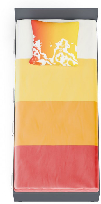 Мори Кровать с ящиками 0900, цвет графит/белый, ШхГхВ 93,5х203,5х70 см., сп.м. 900х2000 мм., без матраса, основание есть