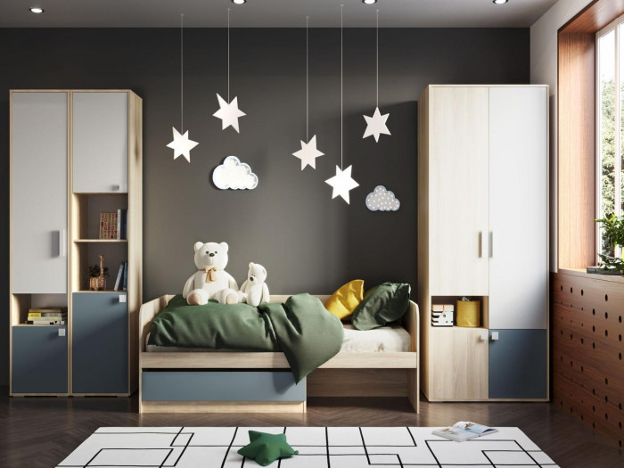 Детская Элиот 3 Белый/Маренго/Баунти Песочный