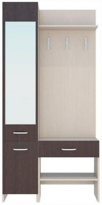 Прихожая Домино 2 У (Дуб Сонома / белый)