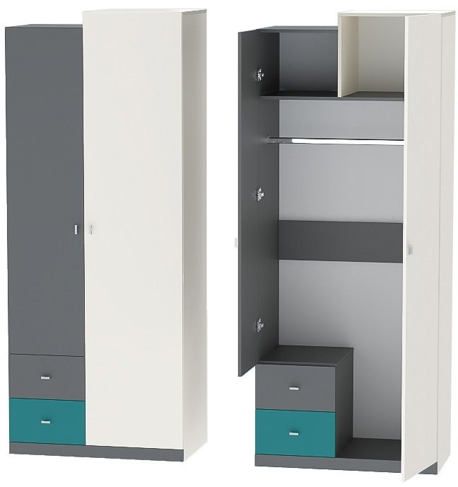 Модульная детская Клео набор 1 (Графит/Миндаль/Океан)