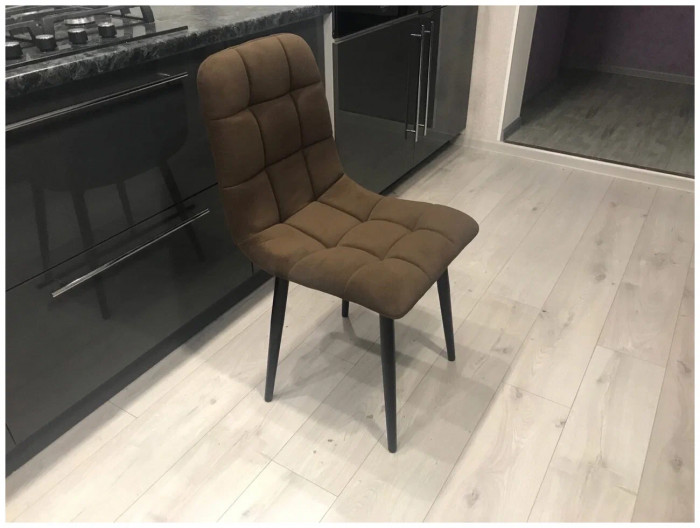 Стул Х / черный /велюр шоколад