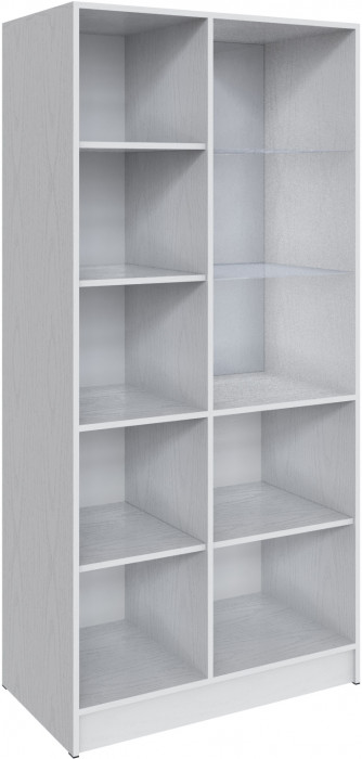 Шкаф Мадрид (0,9) с 1 витриной, Белый/Ателье светлое