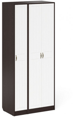 Прихожая П-6-500 Шкаф + Пенал, венге/фасады МДФ белое дерево фрезеровка прованс